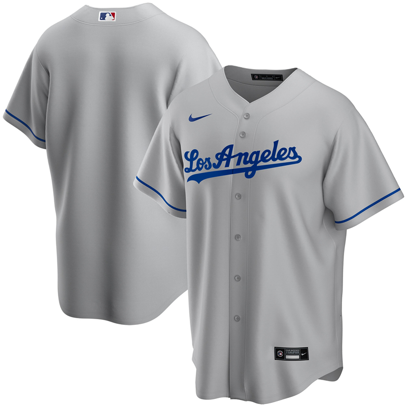 2020 MLB Youth Los Angeles Dodgers Nike Gray Road 2020 Replica Team Jersey 1